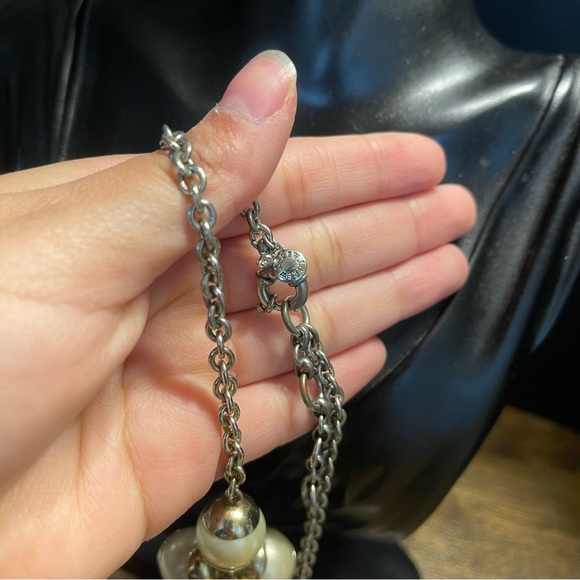 Faux pearl two tone j crew statement necklace - Picture 4 of 5